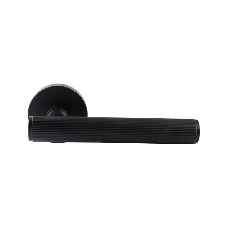 21-311 Retro moderne einfache leichte Luxus Black Stille Messing geteiltes Türschloss